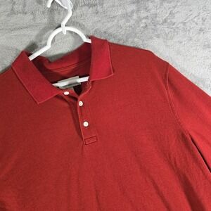 Goodfellow & Co.‎ Long Sleeve Polo Shirt Casual Cotton Blend Red L